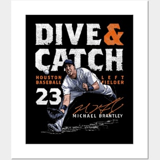 michael brantley diving catch Posters and Art